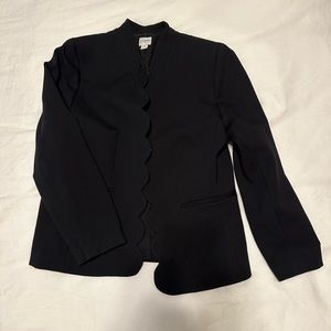 NWOT J crew scalloped blazer in black